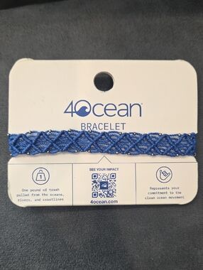 4ocean Blue Braided Bracelet - Ocean Conservation Bracelet